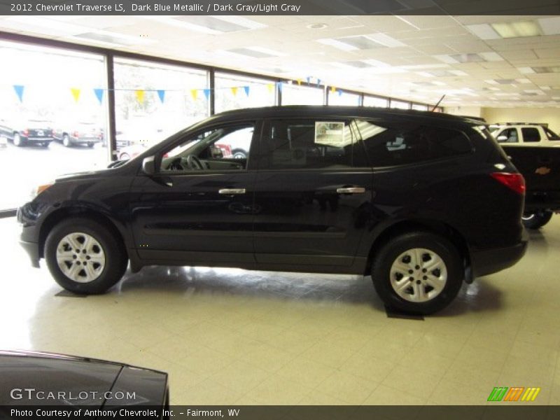 Dark Blue Metallic / Dark Gray/Light Gray 2012 Chevrolet Traverse LS