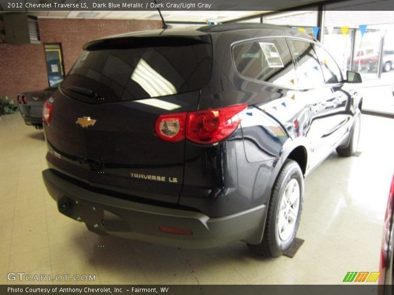 Dark Blue Metallic / Dark Gray/Light Gray 2012 Chevrolet Traverse LS