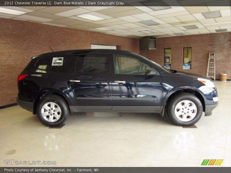 Dark Blue Metallic / Dark Gray/Light Gray 2012 Chevrolet Traverse LS