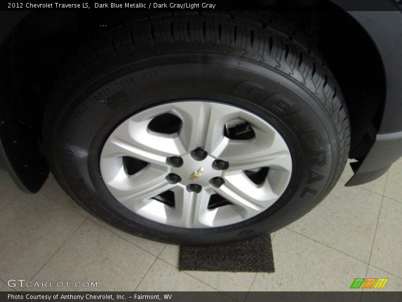 Dark Blue Metallic / Dark Gray/Light Gray 2012 Chevrolet Traverse LS