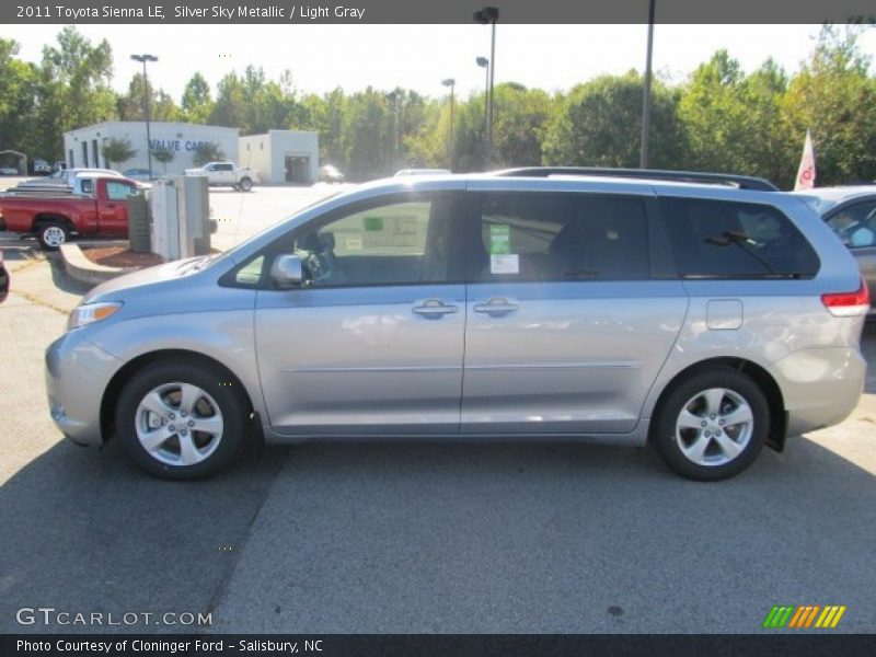 Silver Sky Metallic / Light Gray 2011 Toyota Sienna LE