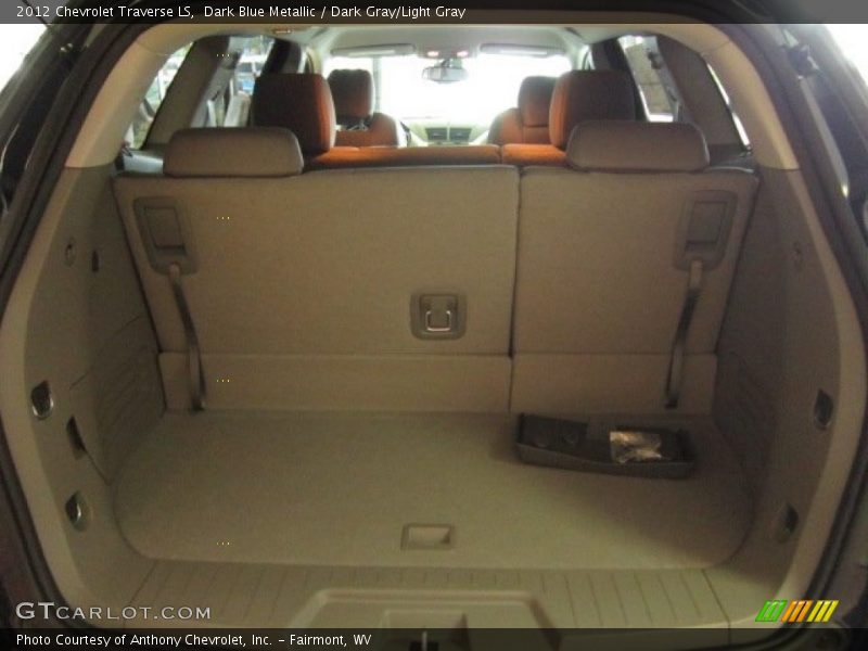 Dark Blue Metallic / Dark Gray/Light Gray 2012 Chevrolet Traverse LS