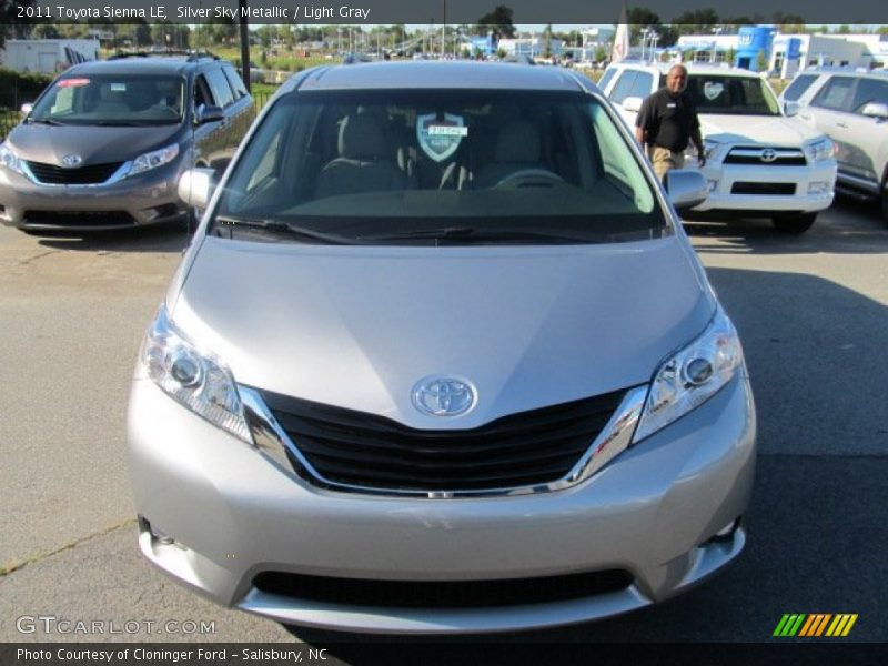 Silver Sky Metallic / Light Gray 2011 Toyota Sienna LE