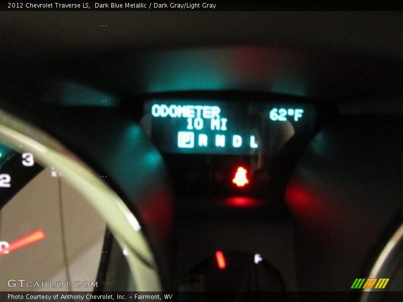 Dark Blue Metallic / Dark Gray/Light Gray 2012 Chevrolet Traverse LS