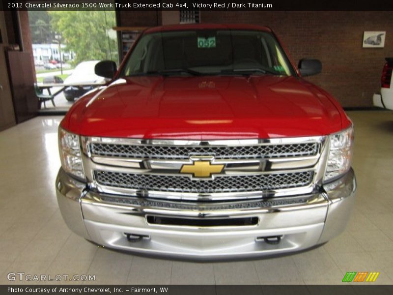 Victory Red / Dark Titanium 2012 Chevrolet Silverado 1500 Work Truck Extended Cab 4x4