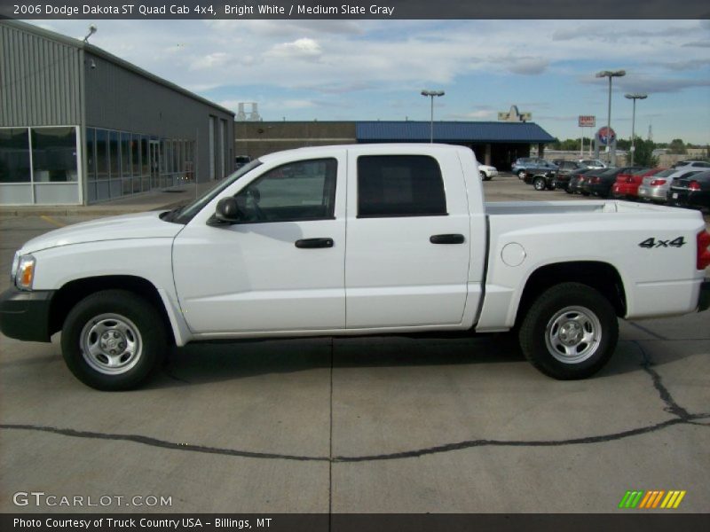 Bright White / Medium Slate Gray 2006 Dodge Dakota ST Quad Cab 4x4