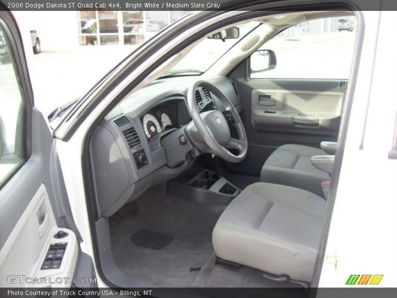 Bright White / Medium Slate Gray 2006 Dodge Dakota ST Quad Cab 4x4