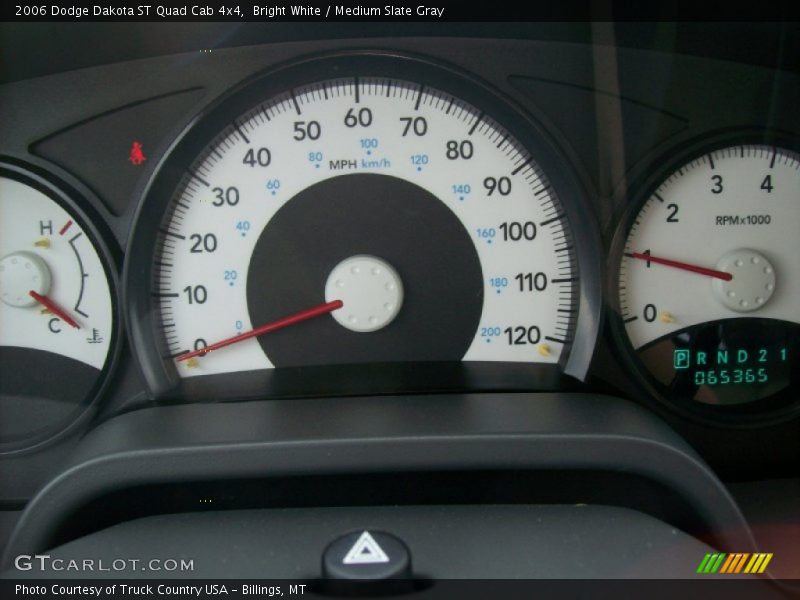 Bright White / Medium Slate Gray 2006 Dodge Dakota ST Quad Cab 4x4
