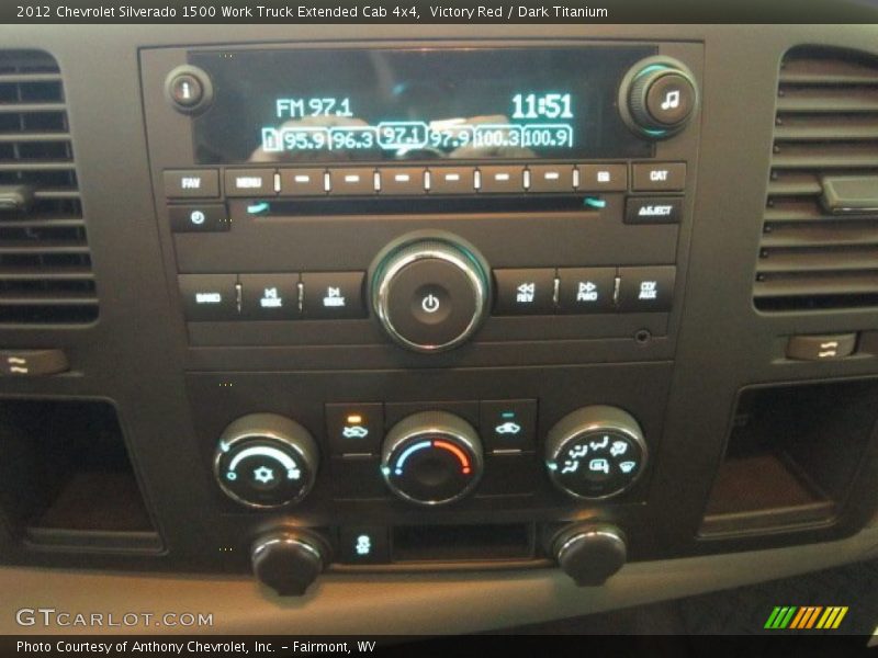Audio System of 2012 Silverado 1500 Work Truck Extended Cab 4x4