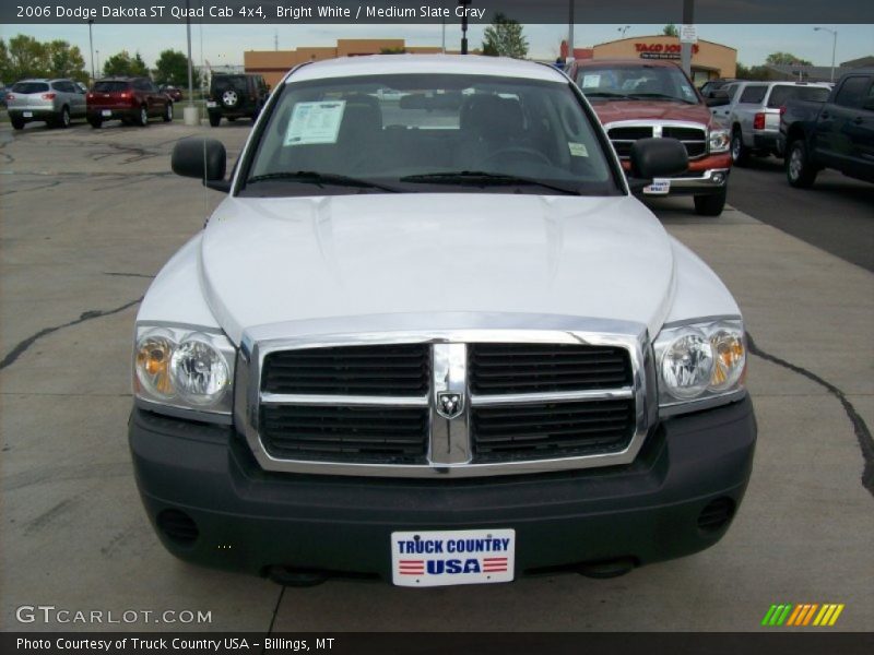 Bright White / Medium Slate Gray 2006 Dodge Dakota ST Quad Cab 4x4