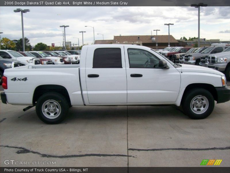 Bright White / Medium Slate Gray 2006 Dodge Dakota ST Quad Cab 4x4