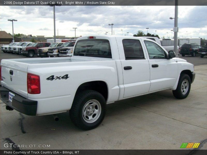 Bright White / Medium Slate Gray 2006 Dodge Dakota ST Quad Cab 4x4