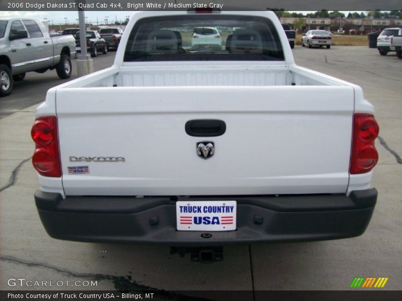 Bright White / Medium Slate Gray 2006 Dodge Dakota ST Quad Cab 4x4