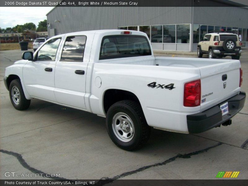 Bright White / Medium Slate Gray 2006 Dodge Dakota ST Quad Cab 4x4