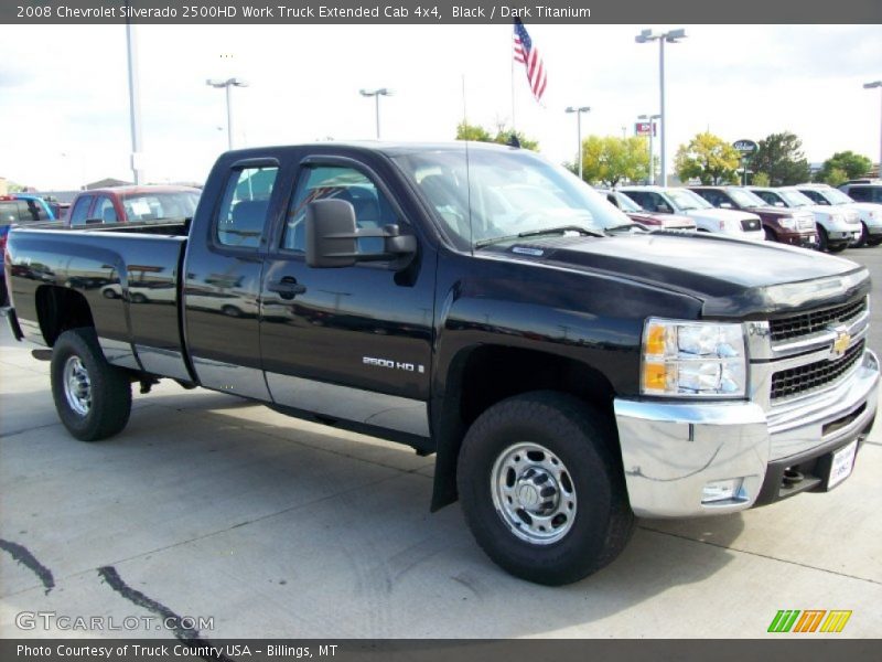 Black / Dark Titanium 2008 Chevrolet Silverado 2500HD Work Truck Extended Cab 4x4