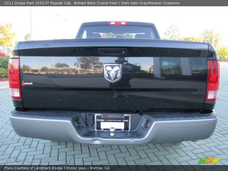 Brilliant Black Crystal Pearl / Dark Slate Gray/Medium Graystone 2011 Dodge Ram 1500 ST Regular Cab