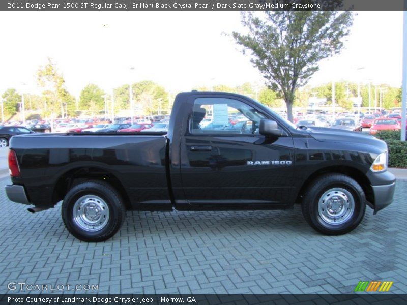 Brilliant Black Crystal Pearl / Dark Slate Gray/Medium Graystone 2011 Dodge Ram 1500 ST Regular Cab