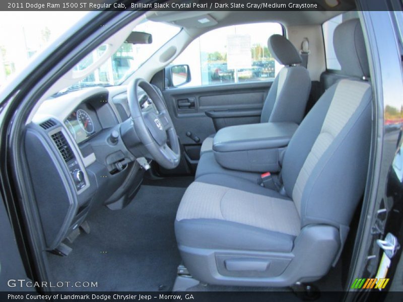 Brilliant Black Crystal Pearl / Dark Slate Gray/Medium Graystone 2011 Dodge Ram 1500 ST Regular Cab