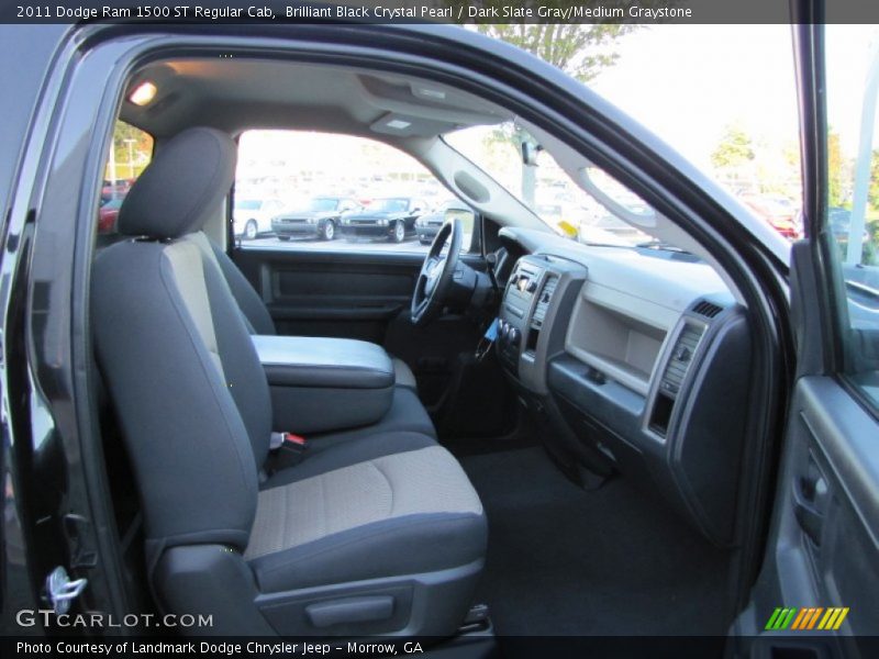 Brilliant Black Crystal Pearl / Dark Slate Gray/Medium Graystone 2011 Dodge Ram 1500 ST Regular Cab