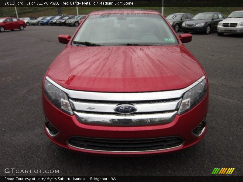 Red Candy Metallic / Medium Light Stone 2011 Ford Fusion SEL V6 AWD