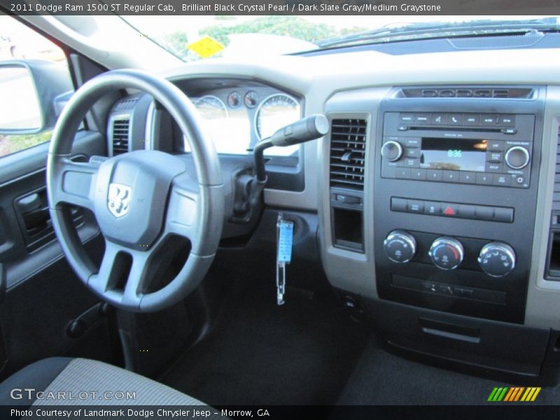 Brilliant Black Crystal Pearl / Dark Slate Gray/Medium Graystone 2011 Dodge Ram 1500 ST Regular Cab