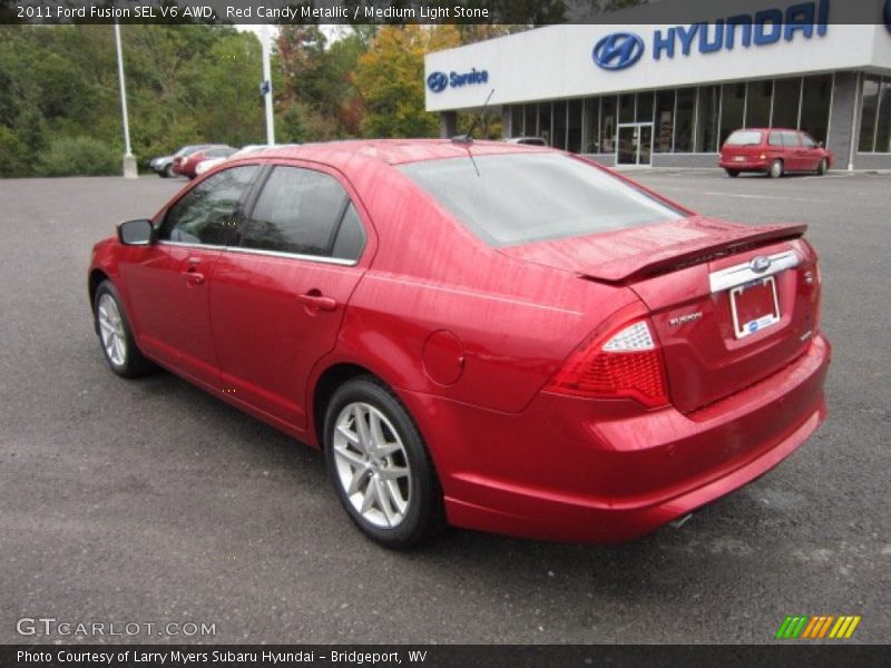 Red Candy Metallic / Medium Light Stone 2011 Ford Fusion SEL V6 AWD