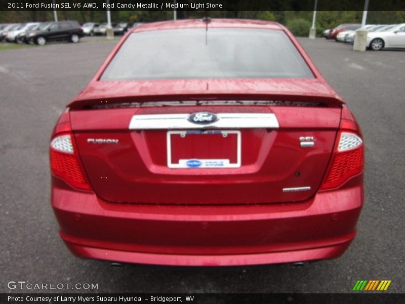 Red Candy Metallic / Medium Light Stone 2011 Ford Fusion SEL V6 AWD