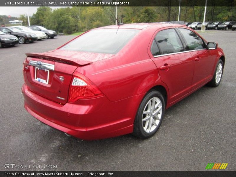 Red Candy Metallic / Medium Light Stone 2011 Ford Fusion SEL V6 AWD