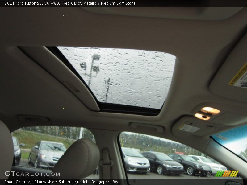Red Candy Metallic / Medium Light Stone 2011 Ford Fusion SEL V6 AWD