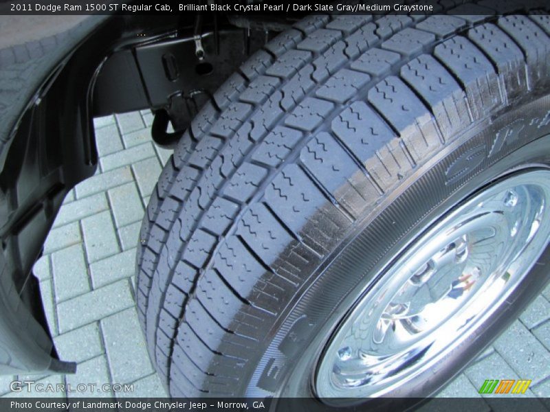 Brilliant Black Crystal Pearl / Dark Slate Gray/Medium Graystone 2011 Dodge Ram 1500 ST Regular Cab