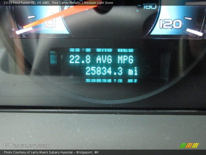 Red Candy Metallic / Medium Light Stone 2011 Ford Fusion SEL V6 AWD