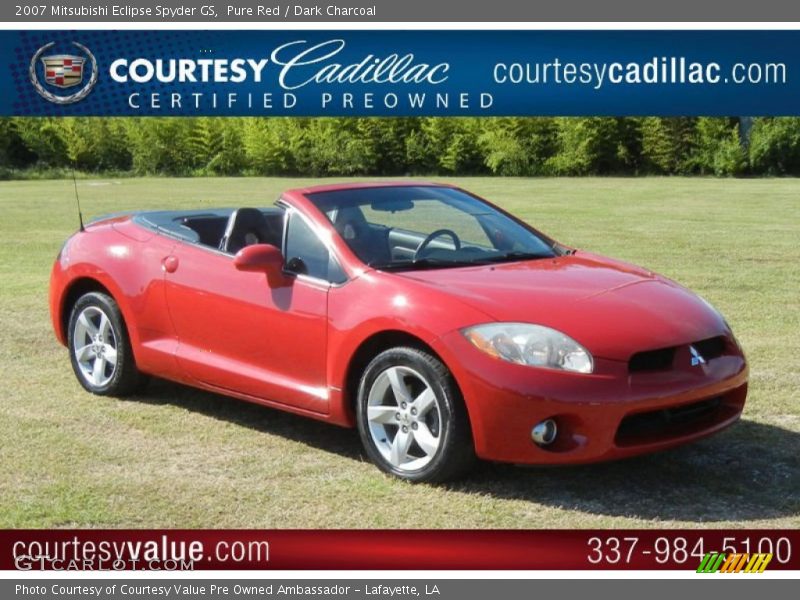 Pure Red / Dark Charcoal 2007 Mitsubishi Eclipse Spyder GS