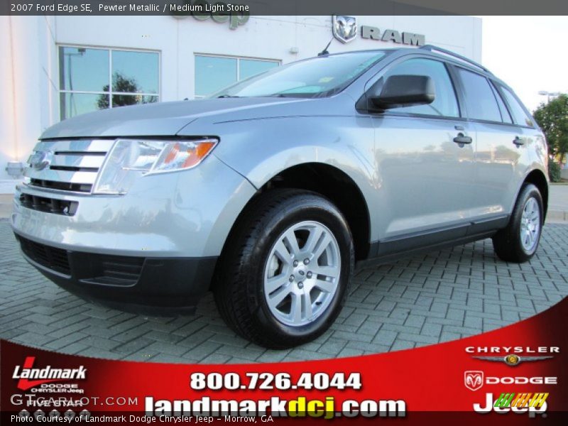 Pewter Metallic / Medium Light Stone 2007 Ford Edge SE
