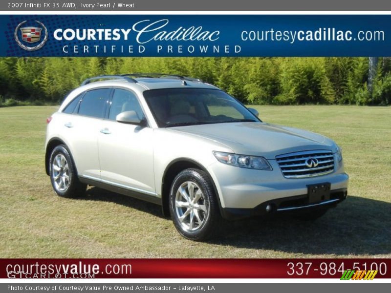 Ivory Pearl / Wheat 2007 Infiniti FX 35 AWD