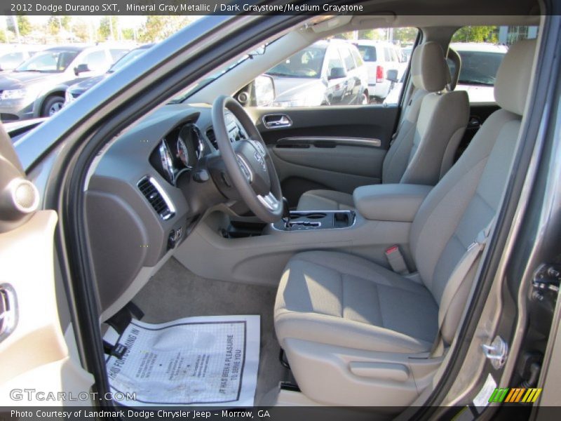 Mineral Gray Metallic / Dark Graystone/Medium Graystone 2012 Dodge Durango SXT
