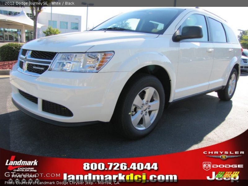 White / Black 2012 Dodge Journey SE