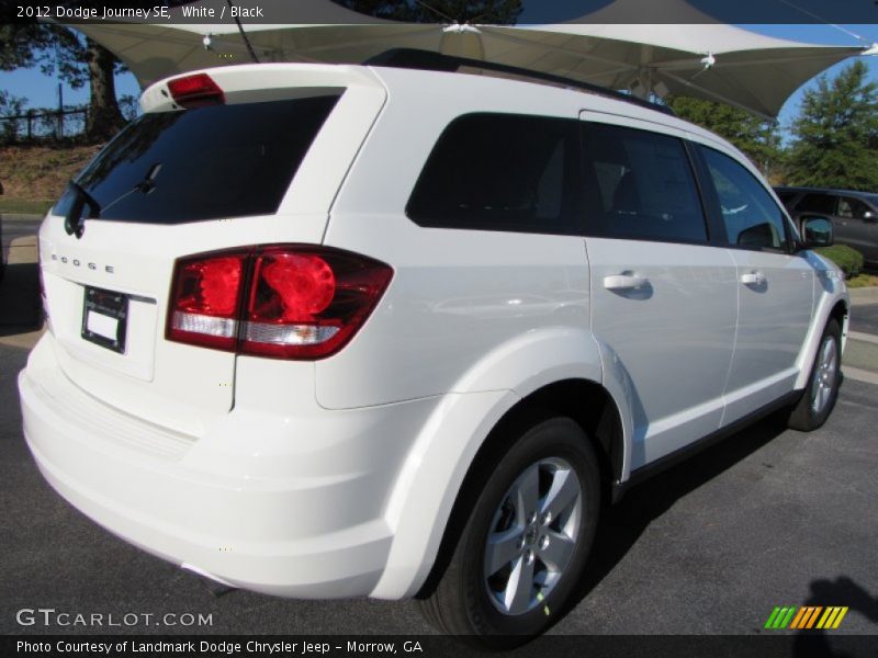 White / Black 2012 Dodge Journey SE