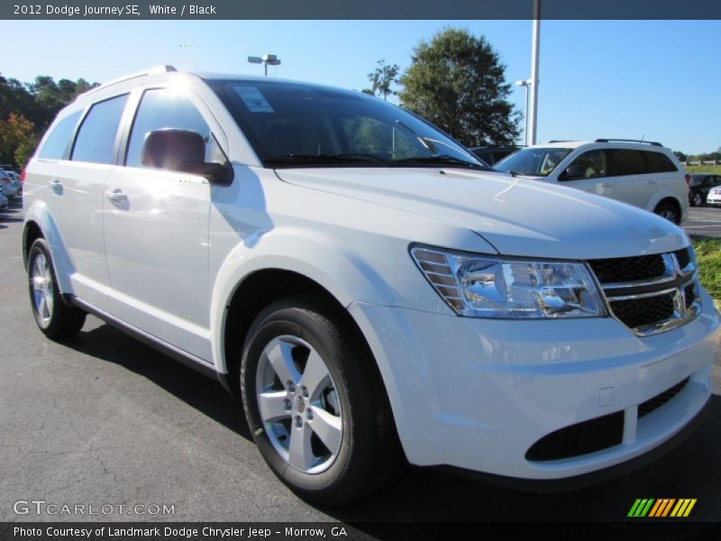 White / Black 2012 Dodge Journey SE