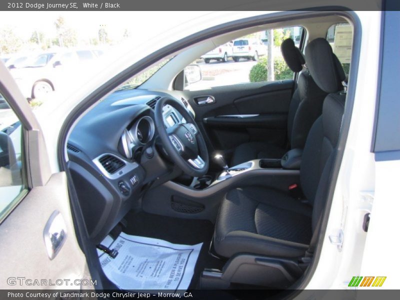 White / Black 2012 Dodge Journey SE