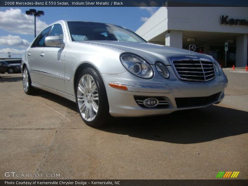 Iridium Silver Metallic / Black 2008 Mercedes-Benz E 550 Sedan
