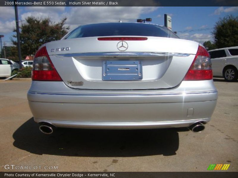 Iridium Silver Metallic / Black 2008 Mercedes-Benz E 550 Sedan