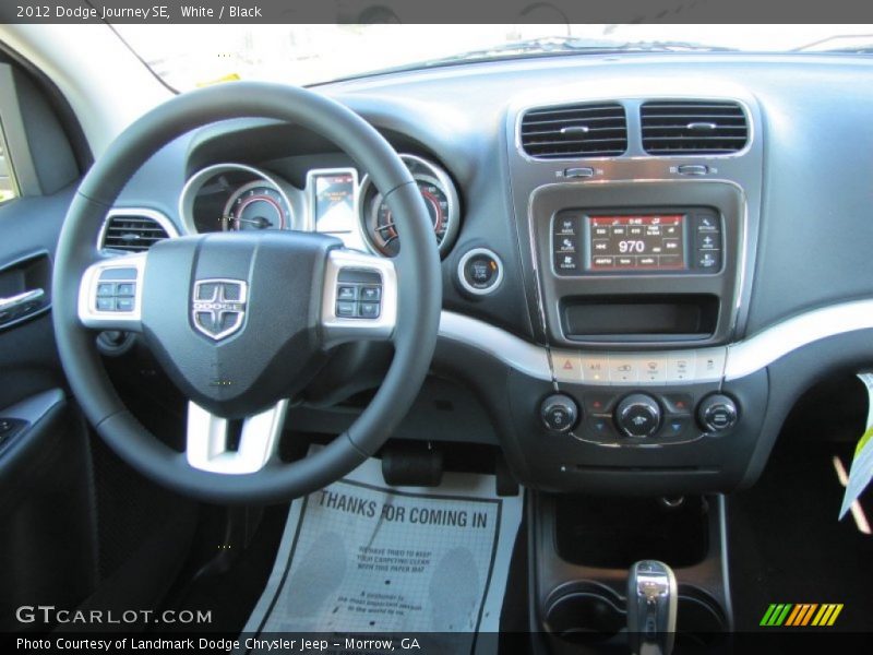 White / Black 2012 Dodge Journey SE