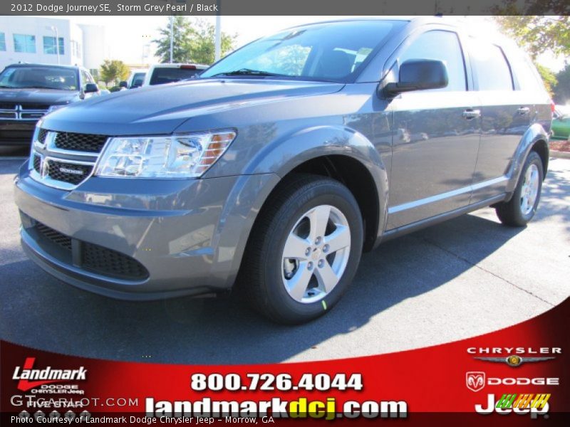 Storm Grey Pearl / Black 2012 Dodge Journey SE