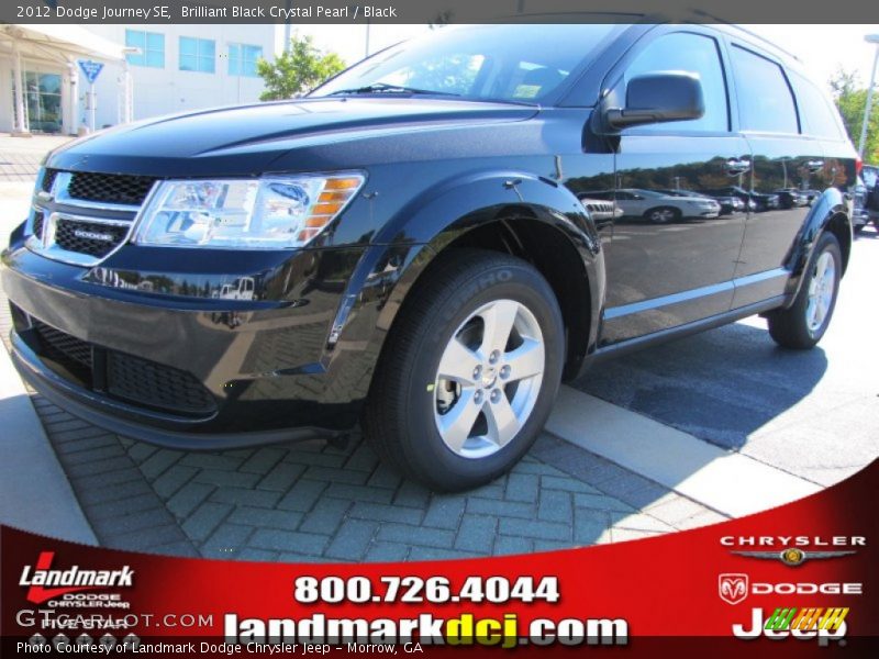 Brilliant Black Crystal Pearl / Black 2012 Dodge Journey SE