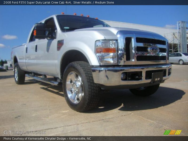 Silver Metallic / Medium Stone 2008 Ford F350 Super Duty Lariat Crew Cab 4x4