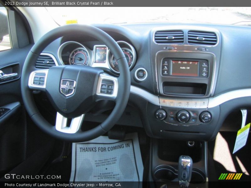 Brilliant Black Crystal Pearl / Black 2012 Dodge Journey SE