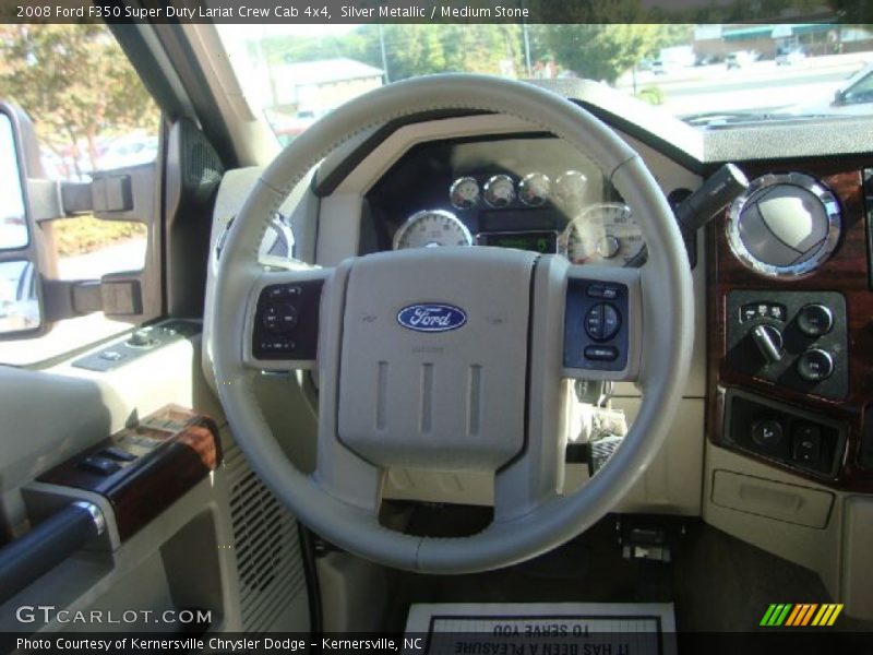 Silver Metallic / Medium Stone 2008 Ford F350 Super Duty Lariat Crew Cab 4x4