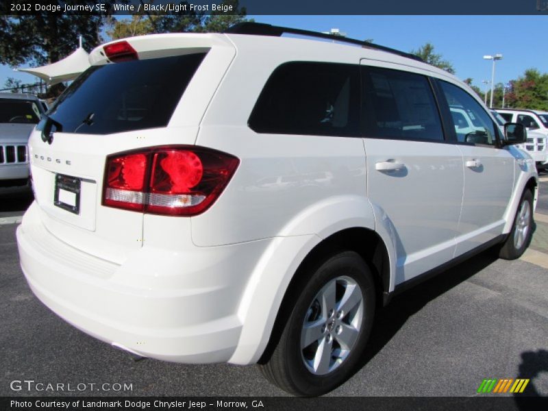 White / Black/Light Frost Beige 2012 Dodge Journey SE