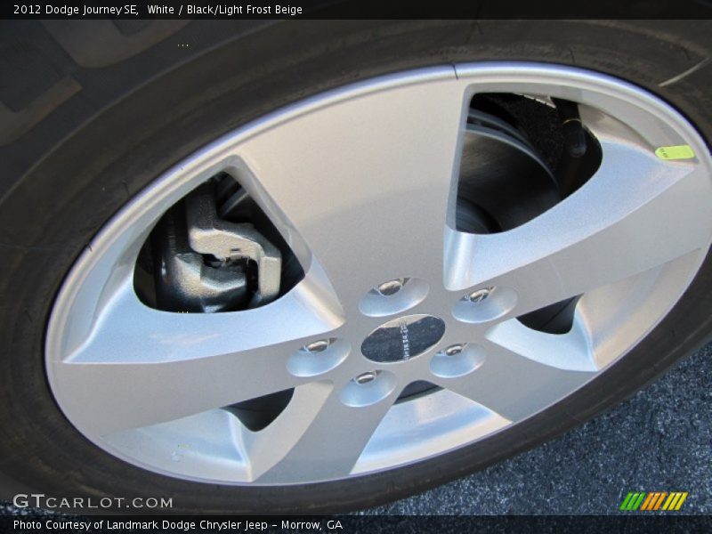 White / Black/Light Frost Beige 2012 Dodge Journey SE