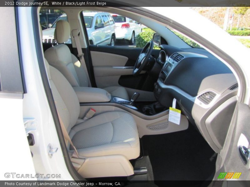 White / Black/Light Frost Beige 2012 Dodge Journey SE